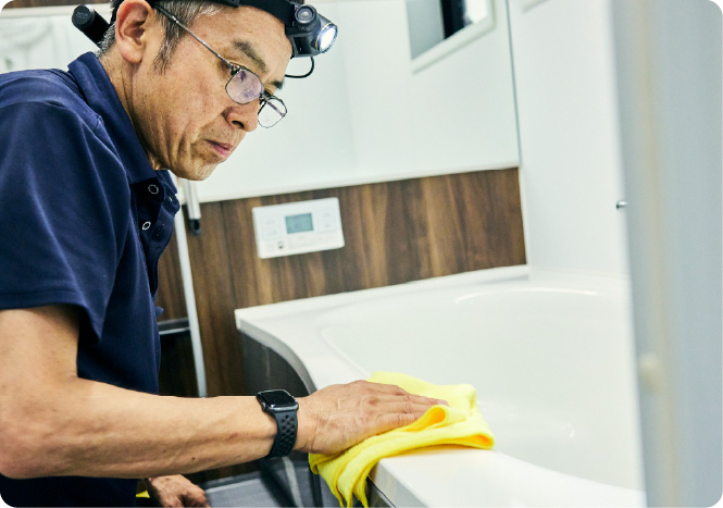 しっかりと拭き取り終了